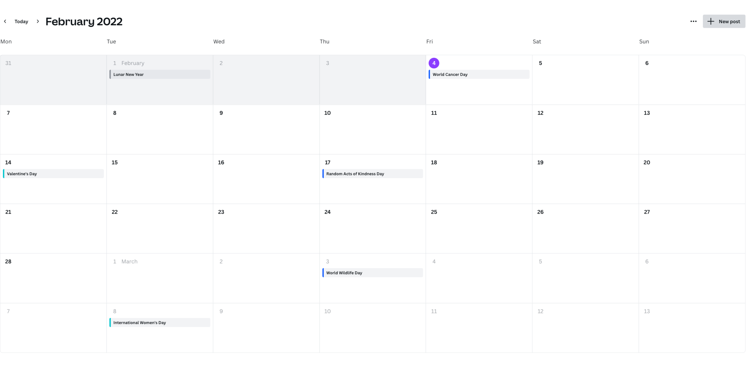 Canva pro review Content Calendar
